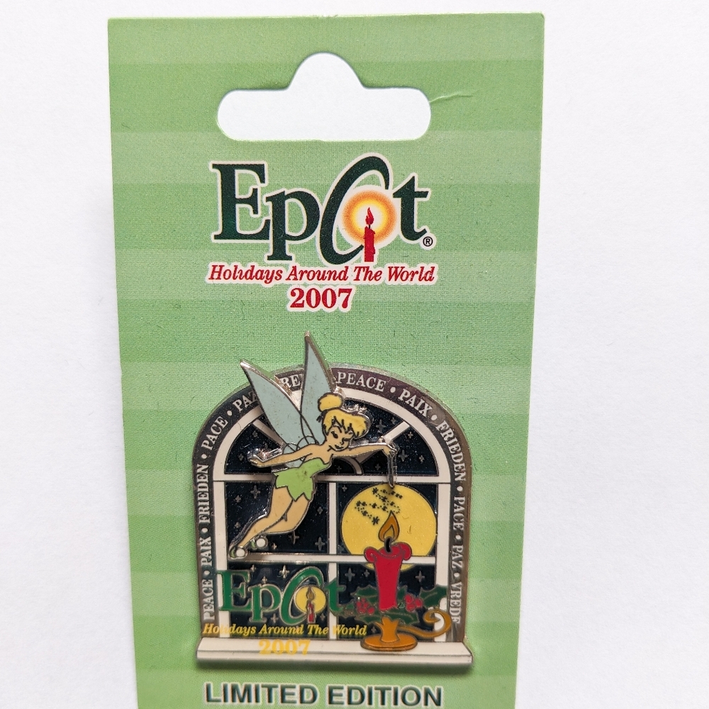 Disney Epcot Holidays Around The World 2007 Tinker Bell Christmas Pin